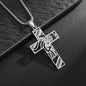 Colar Criativo com Pingente de Cruz de Jesus Cristo – Design Religioso Simples e Elegante para Homens e Mulheres
