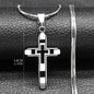 Cruz de Aço Inoxidável – Gargantilha Colar para Homem Banhada a Ouro – Joias Masculinas com Corrente Estilosa (Modelo N1173S02)