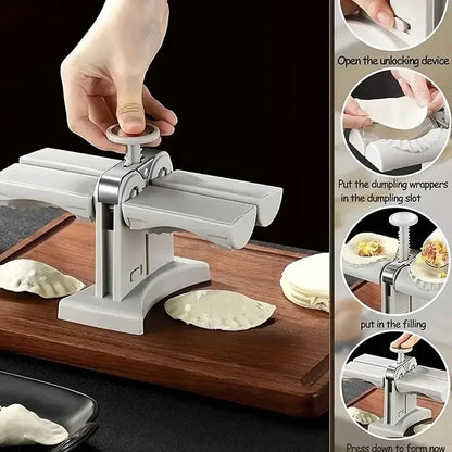 Máquina manual cabeça dupla para fechar pastel, bolinhos.