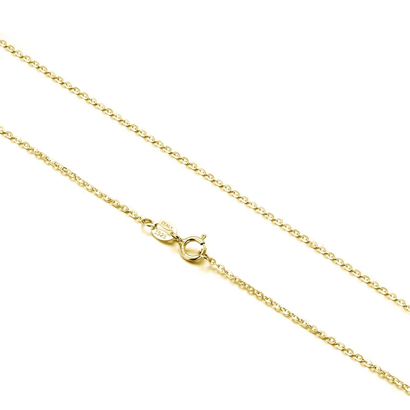 Colar Feminino Kiss Muny 14k Ouro Genuíno com Prata Esterlina 925 – Corrente Artesanal Elegante