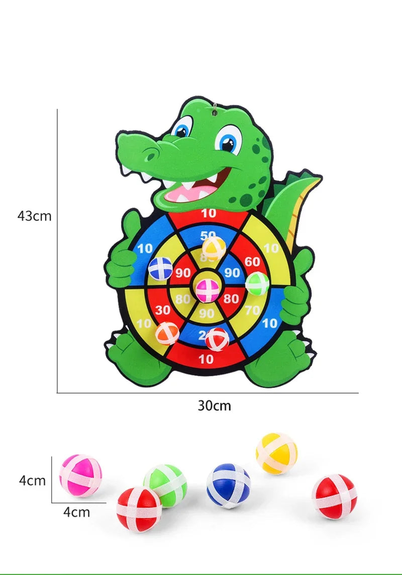 Jogos Educativos - Jogo de Dardos para Bebê com Bola Grudante - Brinquedo de Dardos Esportivos Internos - Jogo Montessori para Crianças de 3 a 7 Anos