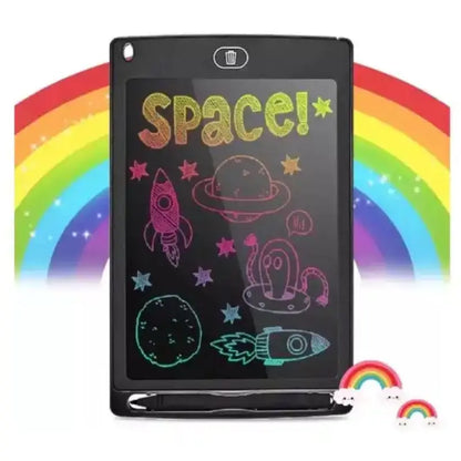 O Tablet Mágico Infantil de Escrita e Desenho Fashion é perfeito para estimular a criatividade das crianças de forma divertida e sustentável! Com uma tela sensível ao toque, permite desenhar, escrever e apagar facilmente com apenas um botão, sem necessidade de papel ou tinta. Seu design fashion e colorido encanta os pequenos, tornando-o ideal para anotações, brincadeiras e aprendizado. Leve e portátil, é perfeito para levar em viagens, escola ou qualquer lugar, garantindo entretenimento sem bagunça
