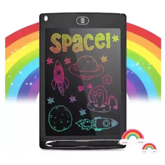O Tablet Mágico Infantil de Escrita e Desenho Fashion é perfeito para estimular a criatividade das crianças de forma divertida e sustentável! Com uma tela sensível ao toque, permite desenhar, escrever e apagar facilmente com apenas um botão, sem necessidade de papel ou tinta. Seu design fashion e colorido encanta os pequenos, tornando-o ideal para anotações, brincadeiras e aprendizado. Leve e portátil, é perfeito para levar em viagens, escola ou qualquer lugar, garantindo entretenimento sem bagunça