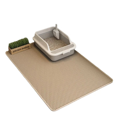 Acessórios para Gato - Tapete de Areia para Gato de Dupla Camada, Antiderrapante, Grande, Filtro para Caixa de Areia, Tapete de Areia Resistente ao Uso para Gatos.